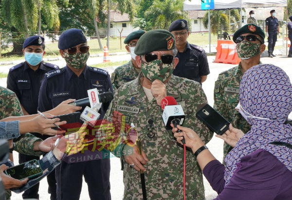 大马陆军司令丹斯里哈斯布拉盛赞，行动管制期间怡保市内的民众配合度高。