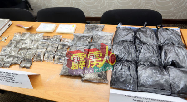 肃毒组起获市值11万令吉的海洛因及冰毒,并逮捕一对印裔夫妇助查。