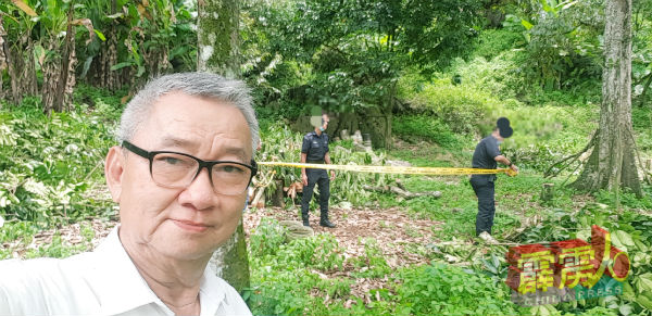警方封锁发现炸弹现场。