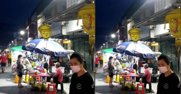 后廊第一花园夜市已装置二极管灯,让夜市大放光明。