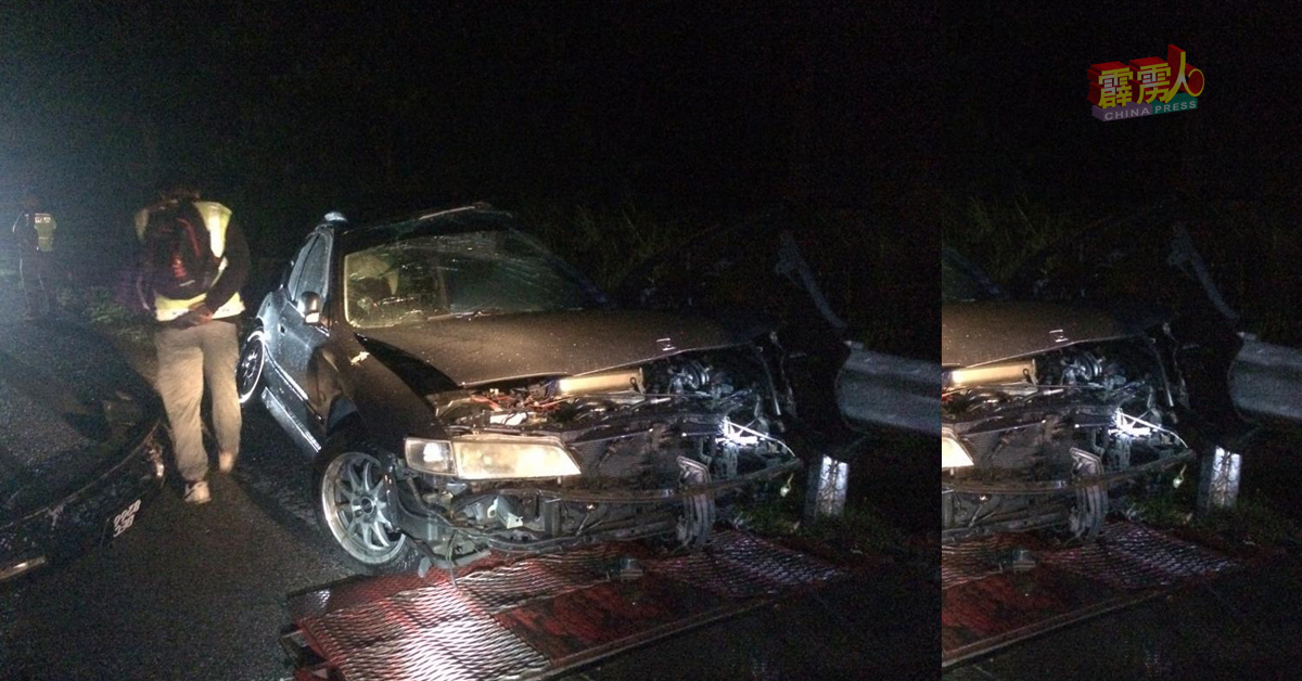 肇祸后，本田雅阁轿车毁坏不堪，造成车内的退休警察与男孙当场死亡。