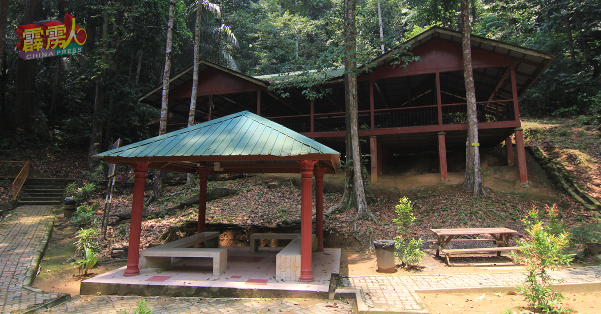 玲珑石冷河生态森林公园四处可见凉亭，且这裡还有一座礼堂，适合团体进行活动。