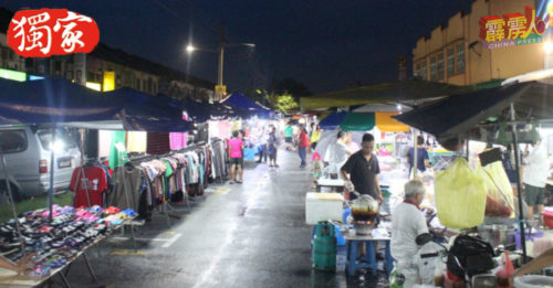 【霹雳头条】连日下午至晚间大雨  夜市小贩个个愁眉苦脸