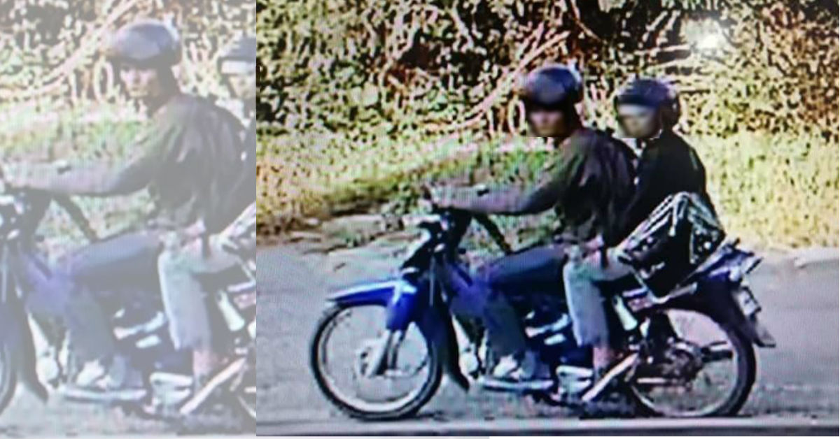 2名毛贼偷窃儿童脚车的干案全程，被民宅的闭路电视摄录。