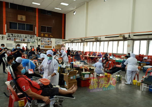 怡保中国精武体育会在疫情下举办的捐血运动，获得非常好反应，共筹获130包血浆。