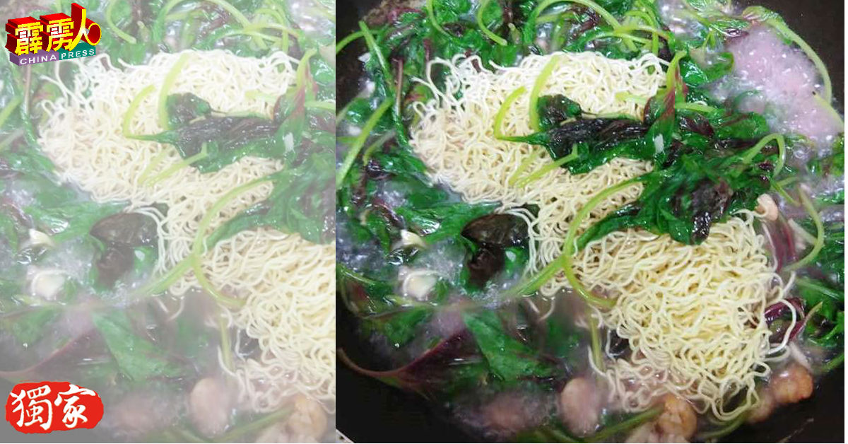 陈修志分享福州红苋菜面干食谱和煮法。
