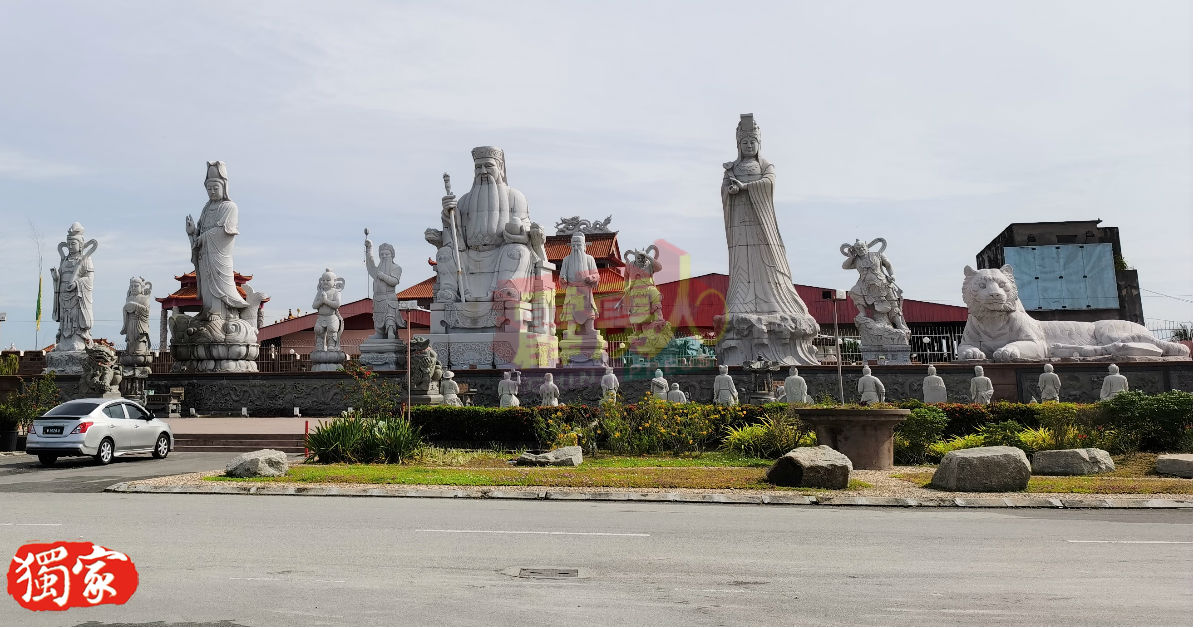 巴西班尖品仙祠大伯公和观音庙，于周末罕见地出现极少游客的情况。