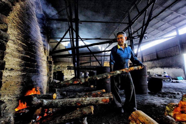 十八丁炭窑场的制造木炭过程，兼具旅游和教育性。