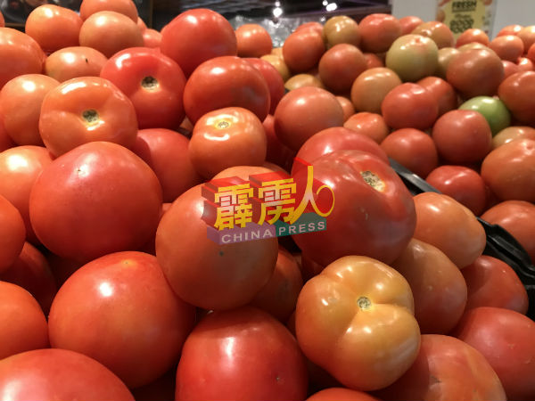 番茄批发价每公斤3令吉50仙，零售价4令吉50仙。