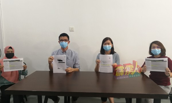 祖莱达（左起）、陈家兴、黄诗情及黄彩仪，在与记者会上发表谈话。