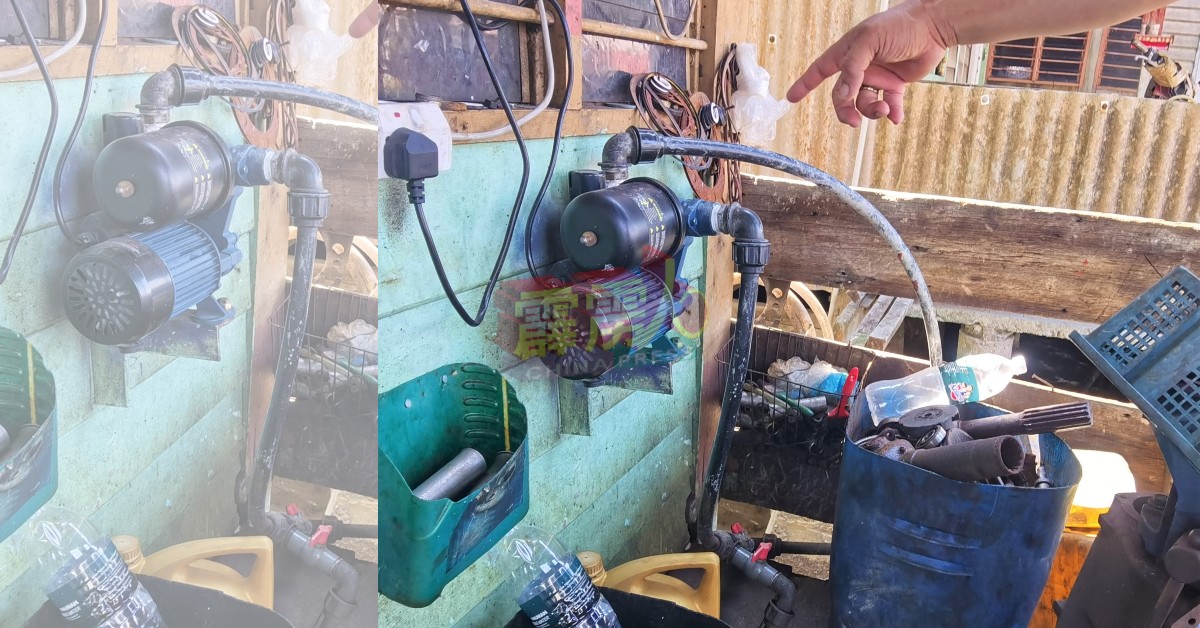 双礼佛受影响的居民，都各自装有水泵，但仍不能解决该困扰多年的水供问题。