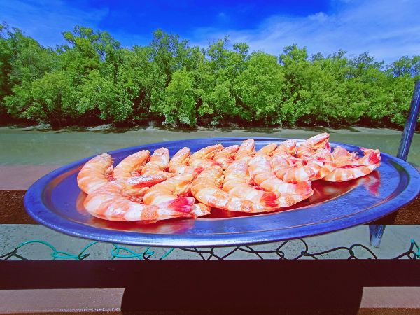 鲜甜九节海虾，让食客能品尝到真正“海的味道”。