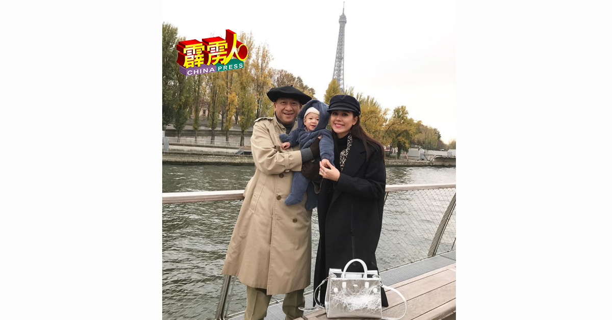 哈菲琳在逾3个月前，在个人Instagram账号，发布一家三口在法国拍摄的旧照片，并指孩子已经5岁。（取自哈菲琳Instagram）