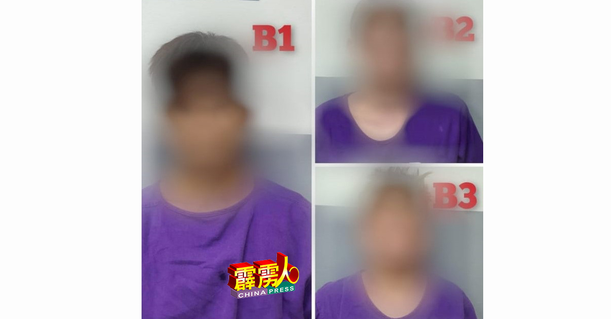 在美髮店内群聚的其中3名华裔男子，因尿检对冰毒呈阳性反应，遭警扣留调查。
