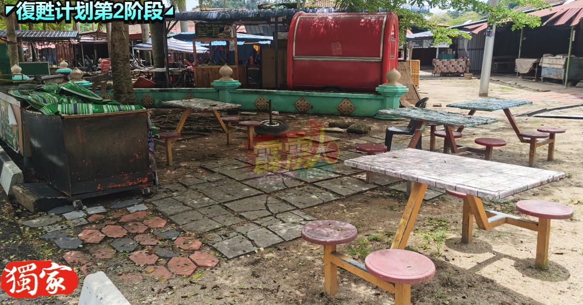 直落峇迪海滩区的熟食摊子都没有营业。