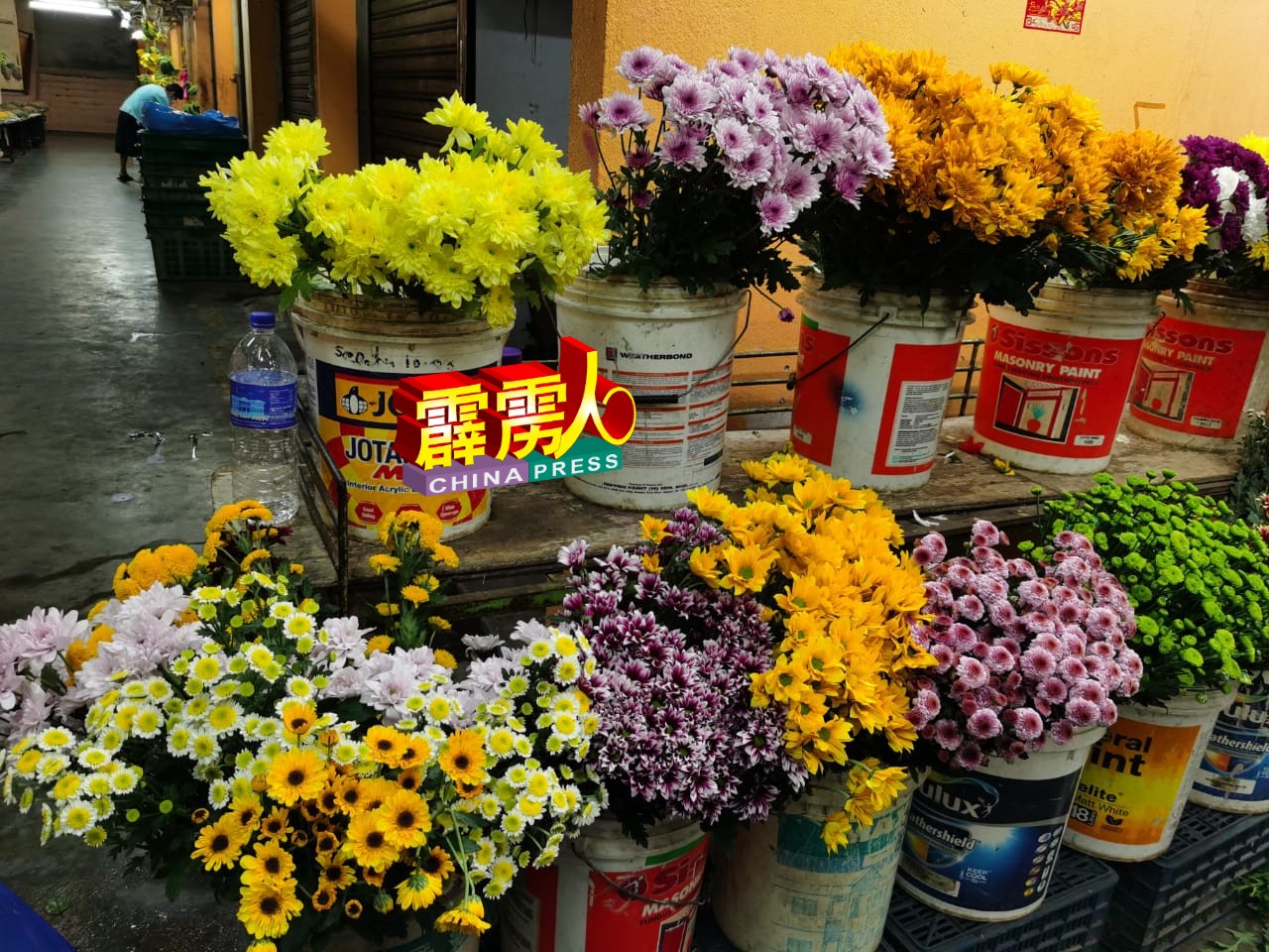 农民虽减少种植鲜花，但市场仍有允足花卉供应。