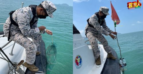 可疑浮标揭位置   海事执法机构充公70套筌笼