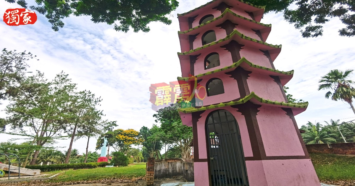 甘光马坡新村内也有迷你版的“安顺斜塔”！