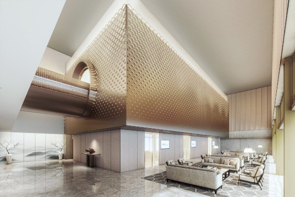 4层楼高的怡保富贵生命馆，室内设计具现代化且宽敞。