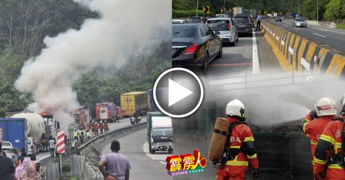 南北大道火烧罗厘 北上交通一度瘫痪
