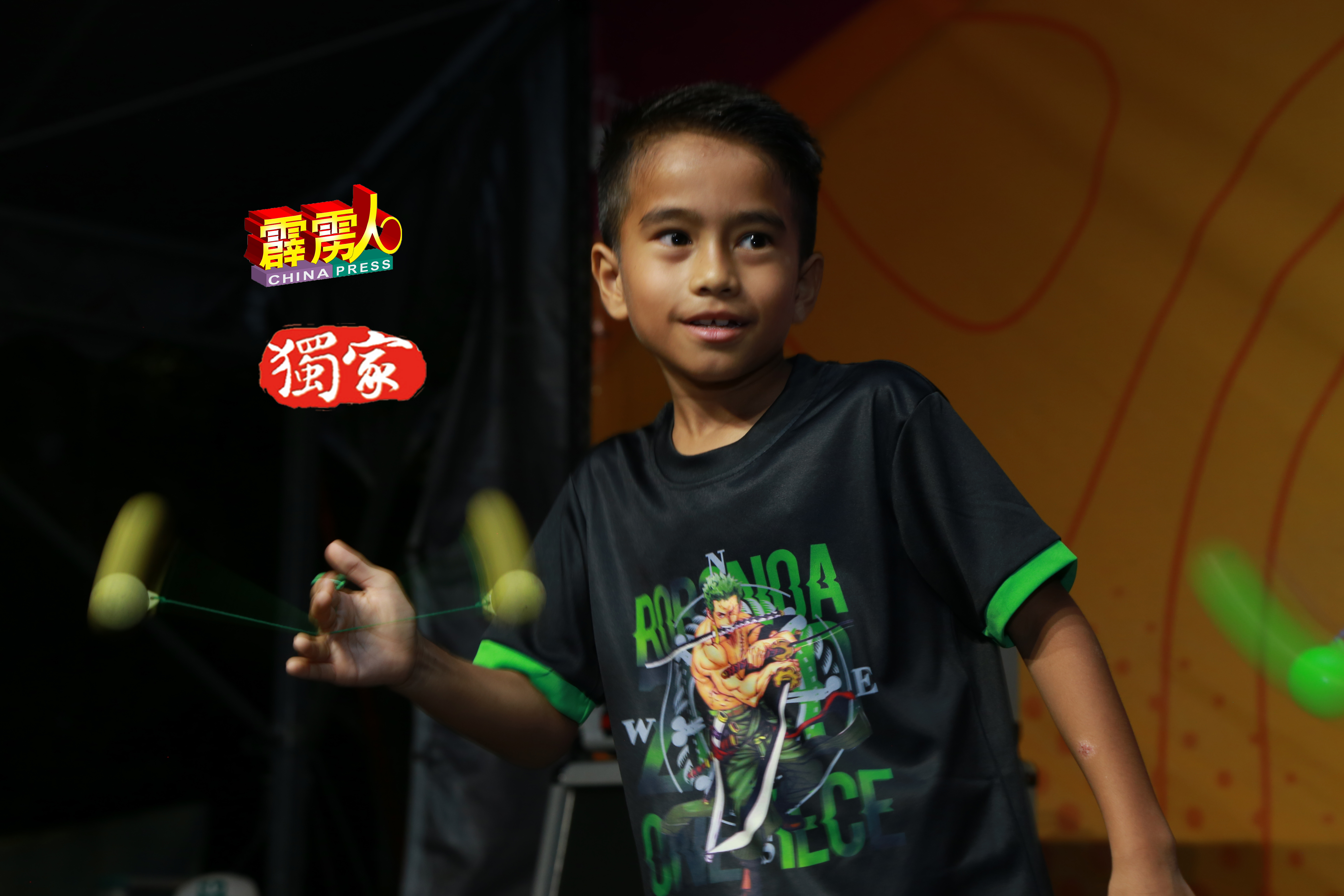 年仅8岁，来自江沙甘榜打浪阿末菲都斯，赢得Lato-Lato比赛冠军。