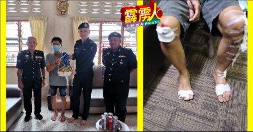 遭掠夺从摩哆跌下  怡警探访受伤夫妇