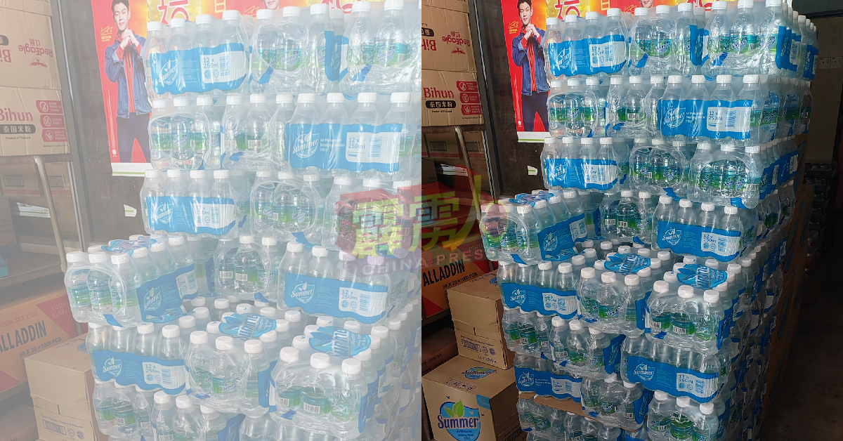 250毫升1瓶小支装的饮用水及矿泉水，同样也有客户购买。