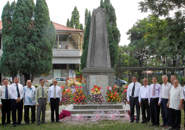 霹雳中华大会堂将在8月15日，在先侨纪念碑举办“815和平纪念公祭”。 （档案照）