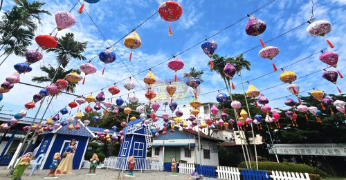 哲仁新村好福气   600祝福彩灯挂满天