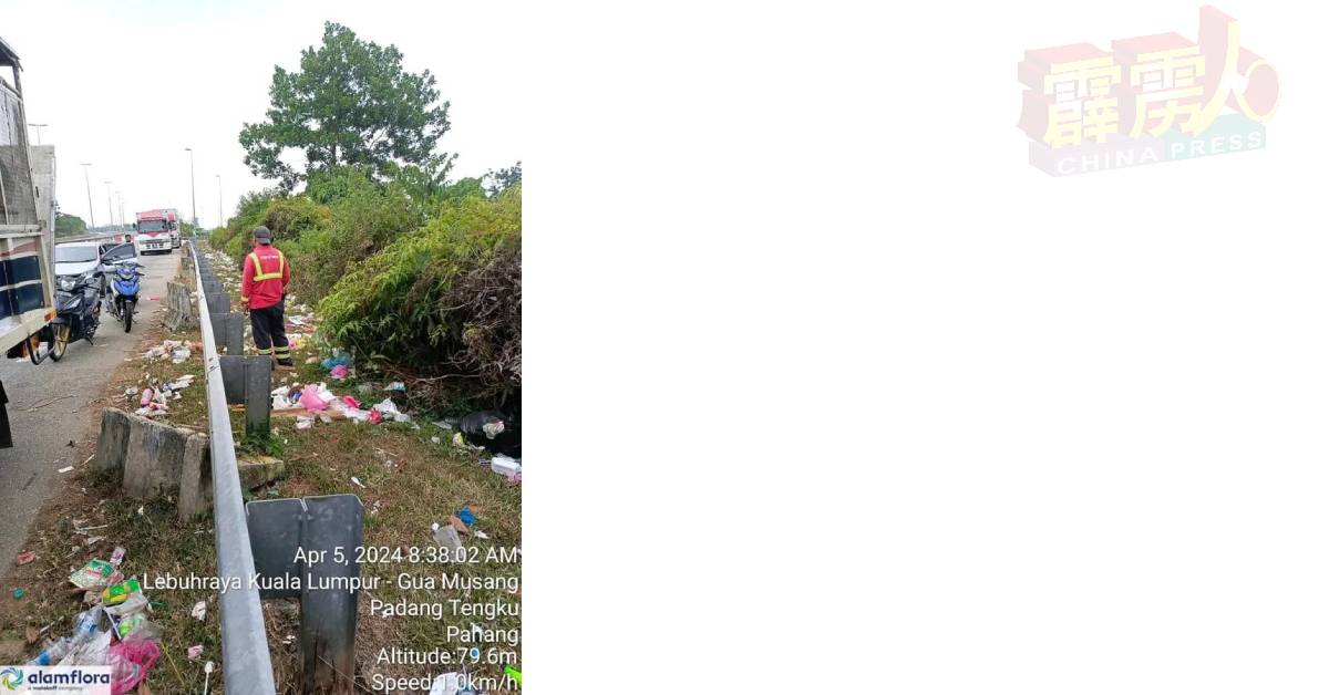 倪可敏关注民众在美拉坡望生的中枢大道旁乱丢垃圾的问题，并在个人社媒X上发表了对此事感到失望贴文。