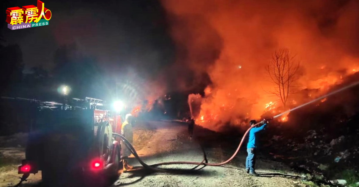 班台志愿消防队从失火当天中午2时开始灭火至深夜逾10时。