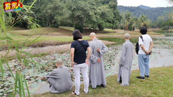 太平湖因干旱天气而景色被破坏,令游客赏湖游兴大减。