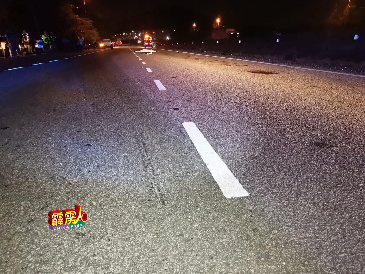 死亡车祸是在九洞通往安邦方向的南北大道，南下路段发生。