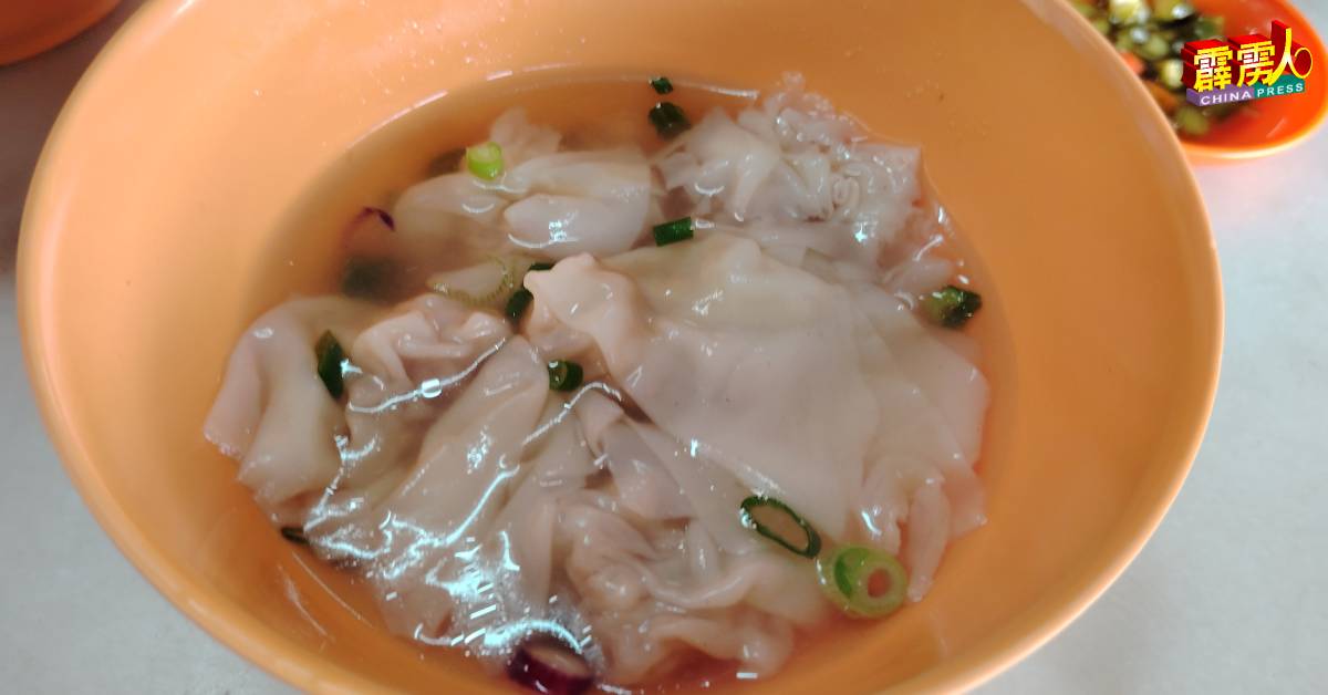 皮嫩滑肉质弹口的云吞。