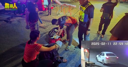 年轻华女遭撞后逃｜CCTV有拍到！祸首是白色宝腾奔舒娜