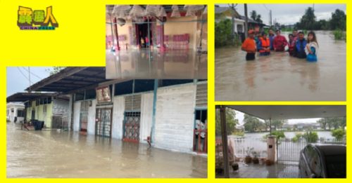 长命雨至河水泛滥  洪水淹村 200人出行受阻  连扫墓也去不了！