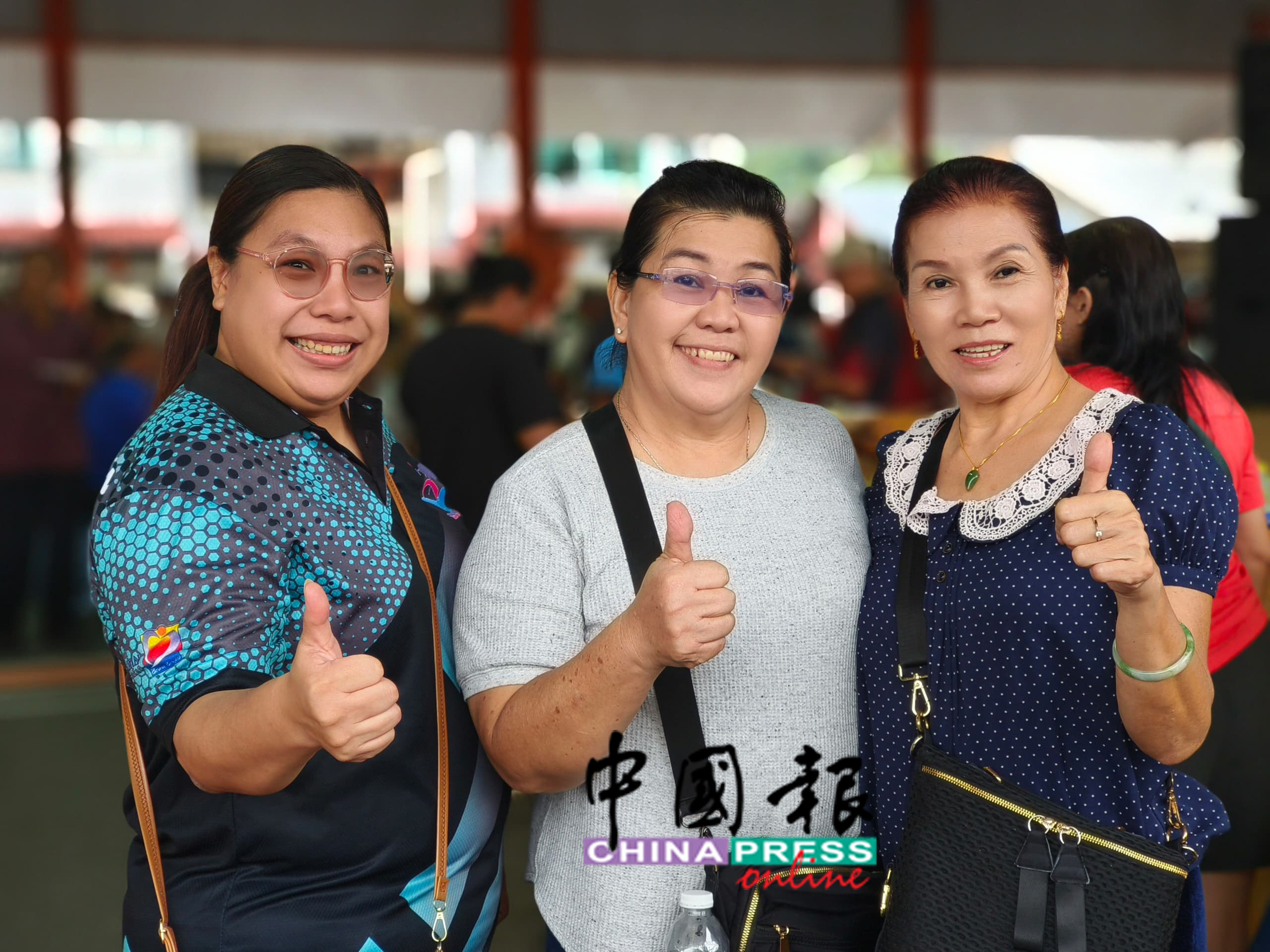 骆美丽（左起）、李贵英及黎丽珍。