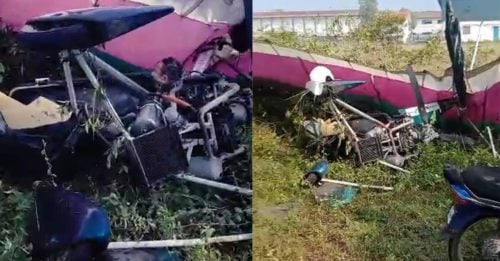 滑翔机坠毁太平工业园 2人伤 送院治疗